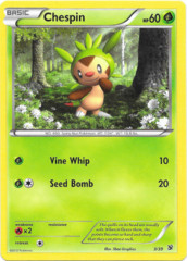 Chespin 3/39 Sheen Holo Promo - Kalos Starter Set